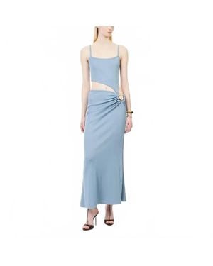 Christopher Esber Separation Tank Cut-Out Midi Dress - Blue