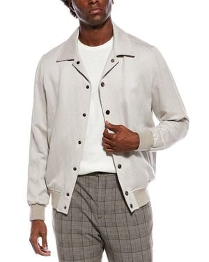 Isaia Linen, Silk, & Cashmere-Blend Jacket - Gray