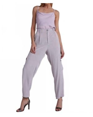 Bella Dahl Pleated Cargo Trouser - Purple