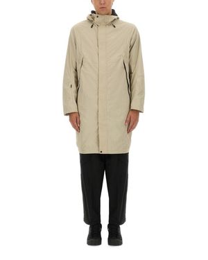 JG1 Elongated Nylon Parka With Hood - Natural