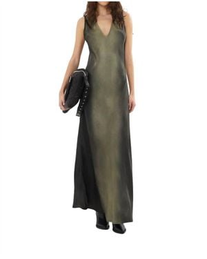 Rabens Saloner Graffiti Bias Dress - Black