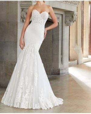 Mori Lee Sonia Frosted Alencon Lace Dress - Multicolor