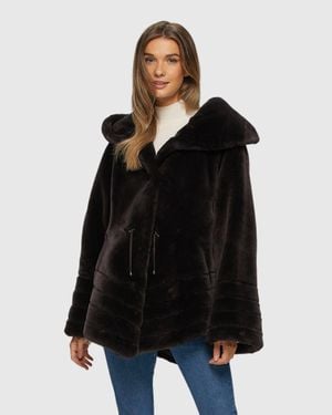 Gorski Shearling Lamb Jacket Reversible To Taffeta - Black