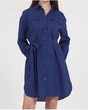 Stellah Emorie Shirt Dress - Blue