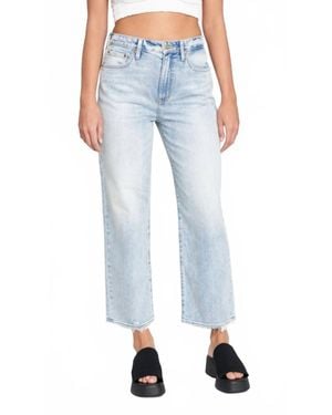 DAZE Sun High Rise Utility Crop Dad Jeans - Blue
