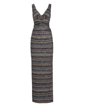 Missoni Sequined Lurex Twist Detail Viscose Midi Dress - Gray