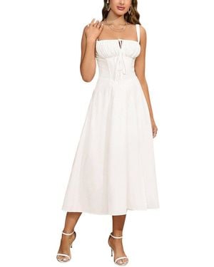 Amanda Royal Midi Dress - White