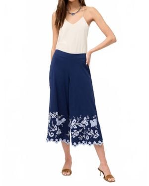 Johnny Was Addeline Knit Culotte Pant - Blue