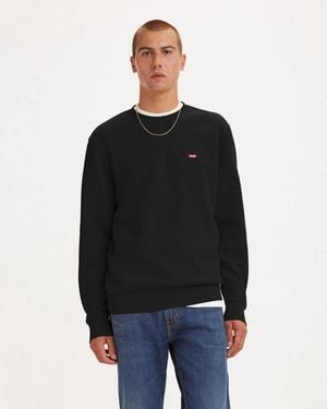 Levi's Sweatshirt Fleece Standard Fit Long Sleeve Cozy Jax1285 - Black