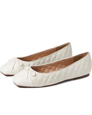 ALDO Braylynn Ballet Flat Leather Square Toe Slip-On Htat176 - White