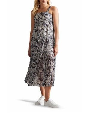 Ted Baker Adlinah Square Neck Sleeveless Midi Dress - Brown