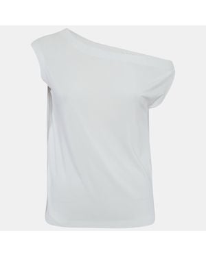 Norma Kamali Jersey Drop-Shoulder Top - White