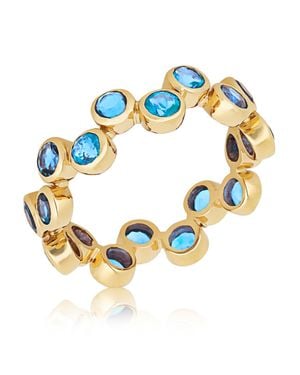 MAX + STONE 14K Solid Gemstone Delicate Birthstone Ring - Metallic