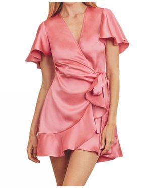 knee length dresses for ladies Dress Forum Floral Satin Mini Wrap Dress Large