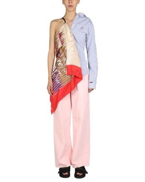 1/OFF Remade Shirt Dress - Red