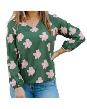 Michelle Mcdowell Jamie Floral Top - Green