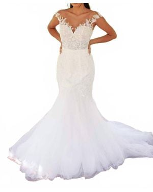Stella York Fit-And-Flare Wedding Dress - White