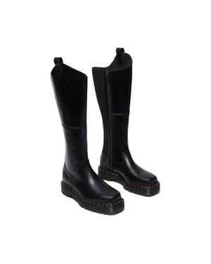 Dr. Martens Amaayah Hi Lzc3595 Boots 'Sblack Leather Side Zip Zogg3449