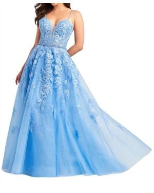 Ellie Wilde A-Line Prom Dress - Blue