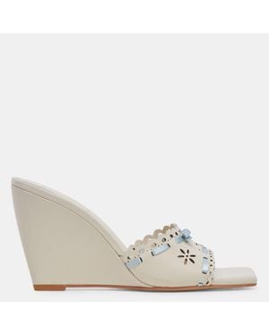 Dolce Vita Madale Wedges Ivory Patent Leather - Natural