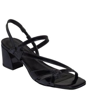 Bernardo Gyoda Patent Mid Heel Sandal - Black