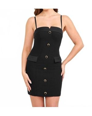 Marciano Eco Vittoria Bustier Mini Button Up Dress - Black