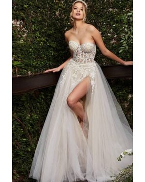 Jovani Corset Bodice Bridal Gown - Black