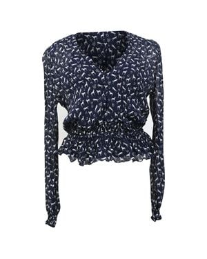 Maje Animal Printed Top - Blue