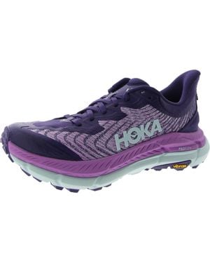 Hoka One One Mafate Speed 4 Lace Up Sneakers Running & Training Shoes - Purple