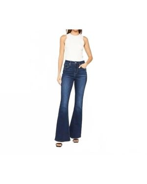 mica denim Super High Flare Leg Jean - Blue