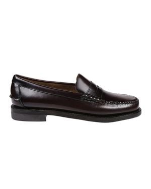 Sebago Classic Dan Polished Leather Loafers - Black