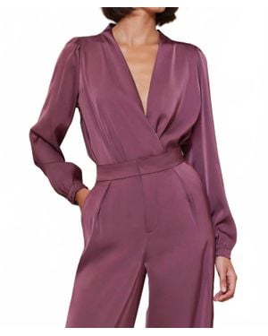 Bishop + Young Fluid Satin Blouse - Purple