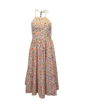 Caroline Constas Gretta Printed Midi Dress - Natural