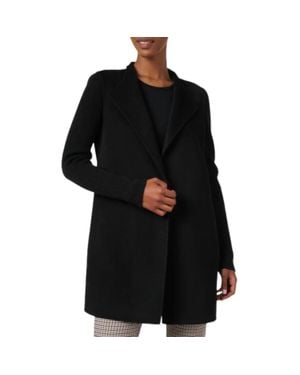 Kinross Cashmere Rib Sleeve Coat - Black