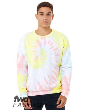 Bella Canvas Fwd Fashion Tie-Dyed Crewneck Sweatshirt - Blue
