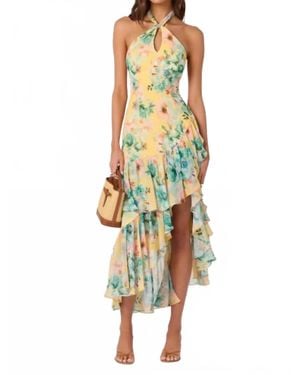 Astr Bethina Midi Dress - Yellow
