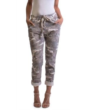 Gigi Moda Caterina Camo Pants - Black