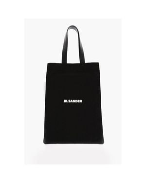 Jil Sander Black Cotton Tote Bag