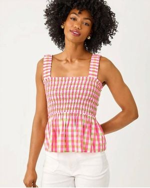 Lilly Pulitzer Hadly Smocked Top - Pink