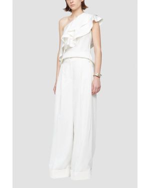 3.1 Phillip Lim Ruffled One Shoulder Top - White