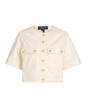 Veronica Beard Elias Short Sleeve Jacket - Natural