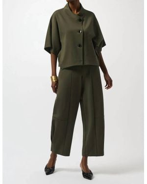 Joseph Ribkoff Heavy Knit Three Quarter Sleeve Boxy Top - Green