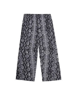 Rains Snake Print Mito Pants - Gray