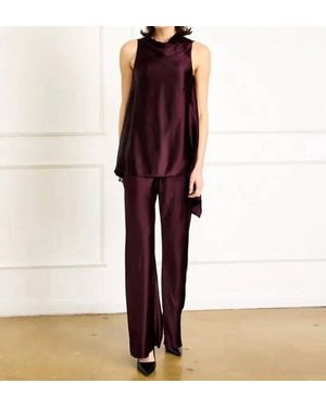 Line & Dot Petrea Wide Leg Pants - Red