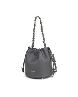 MKF Collection by Mia K Paityn Bucket Bag Vegan Leather Shoulder Bag Handbag Purse By Mia K - Pink