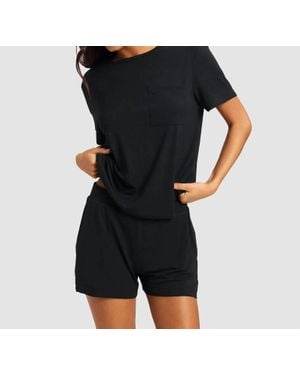 Cozy Earth Bamboo Lounge Tee - Black