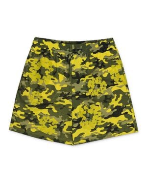 DENIM TEARS Wreath Camo Shorts - Yellow
