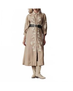 The Great Western Embroidered Herd Dress - Natural
