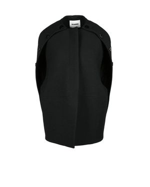 Jil Sander Cape Virgin Wool - Black