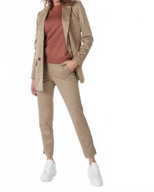 EsQualo Knitted Diamond Pants - White